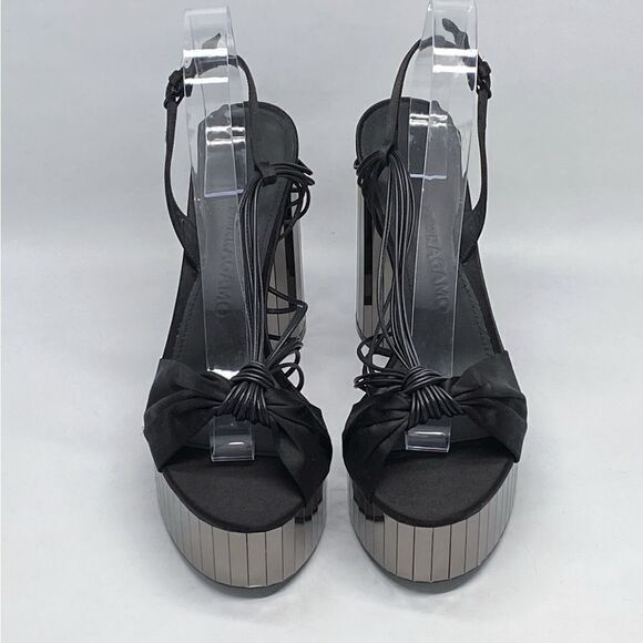Ferragamo Sabina Mirror Platform High Heel Sandals size 8 - Picture 5 of 16
